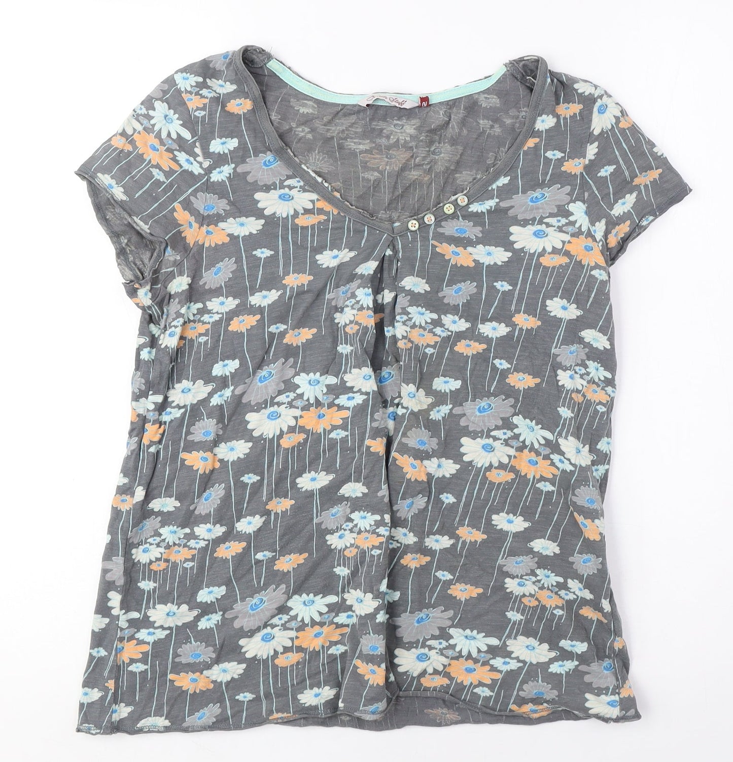 Womens UK Size M C&A Multicoloured Basic T-Shirt
