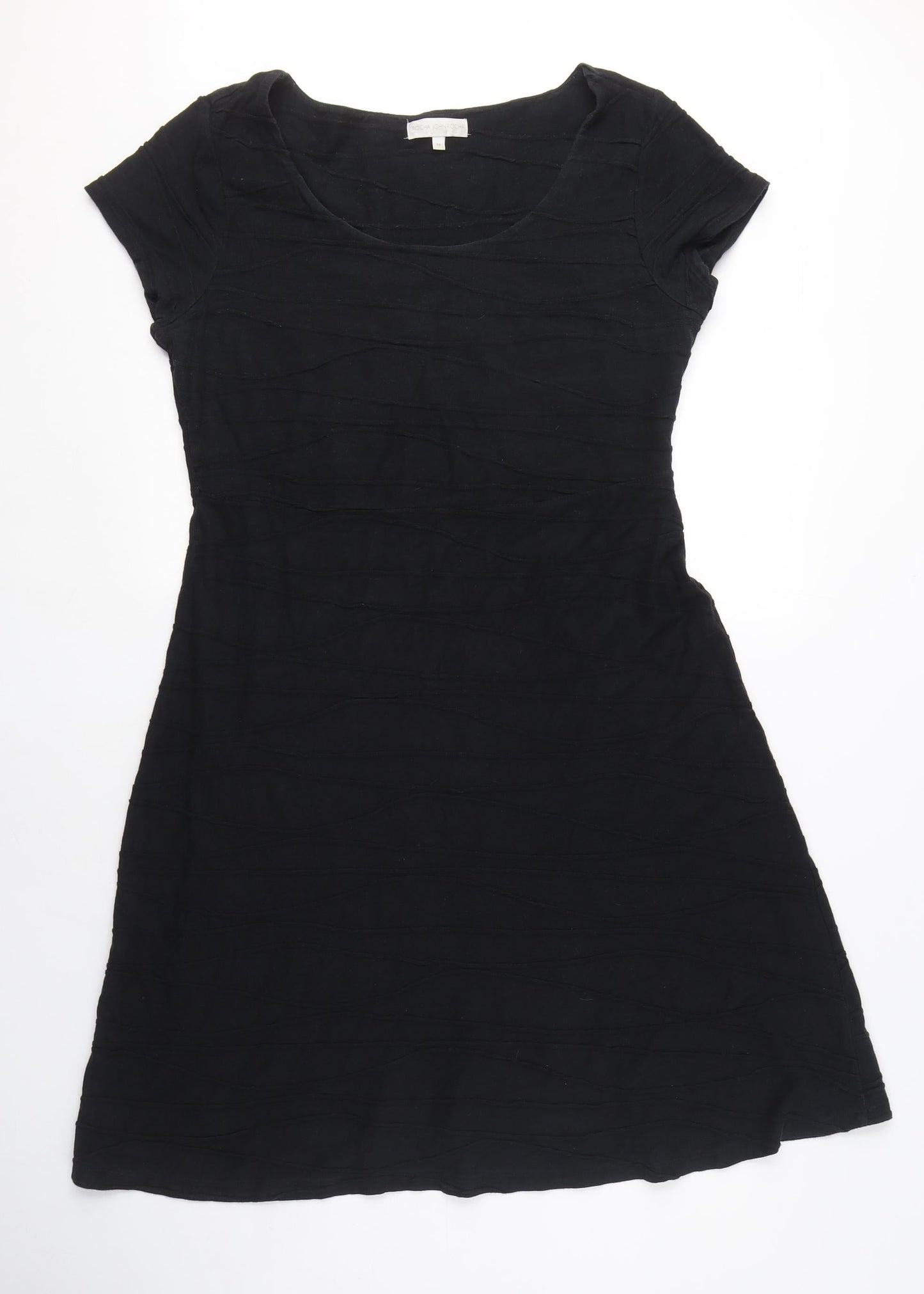Women's Rocha John Rocha Black Stretch Jersey Skater Dress, M