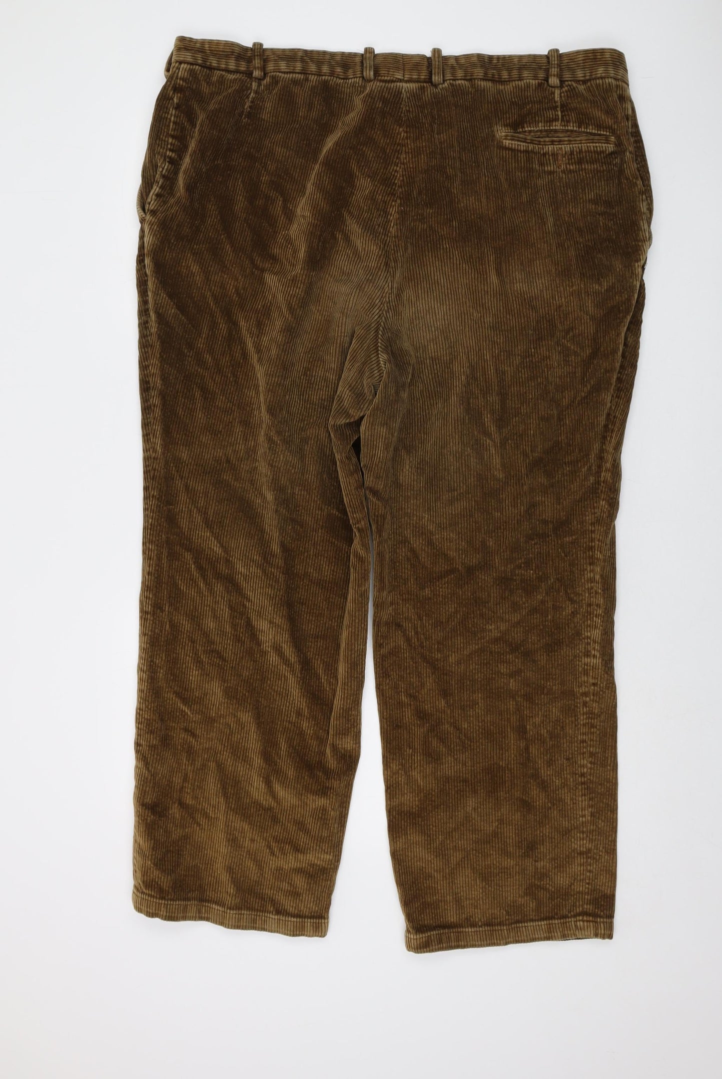 Alpendale Mens Brown Cotton Trousers Size 44 in L28 in Regular Button