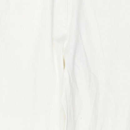 Betty Barclay Womens Ivory Cotton Straight Jeans Size 16 L33 in Regular Button