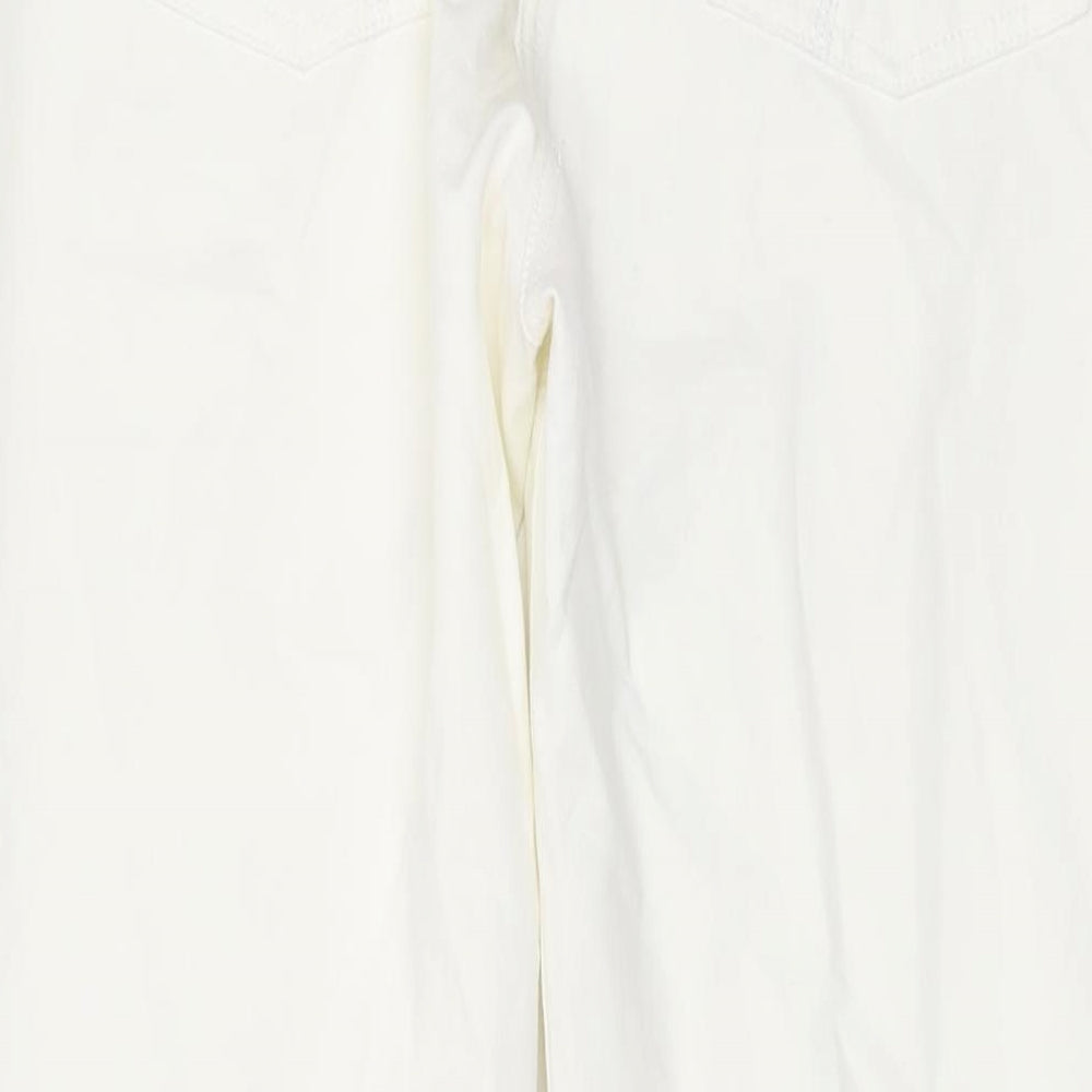 Betty Barclay Womens Ivory Cotton Straight Jeans Size 16 L33 in Regular Button