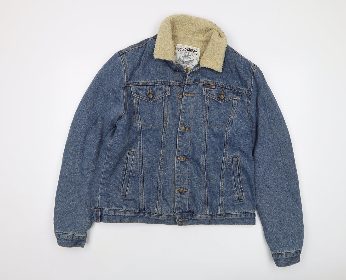 Mens UK Size L Soulstar & Co Blue Jacket