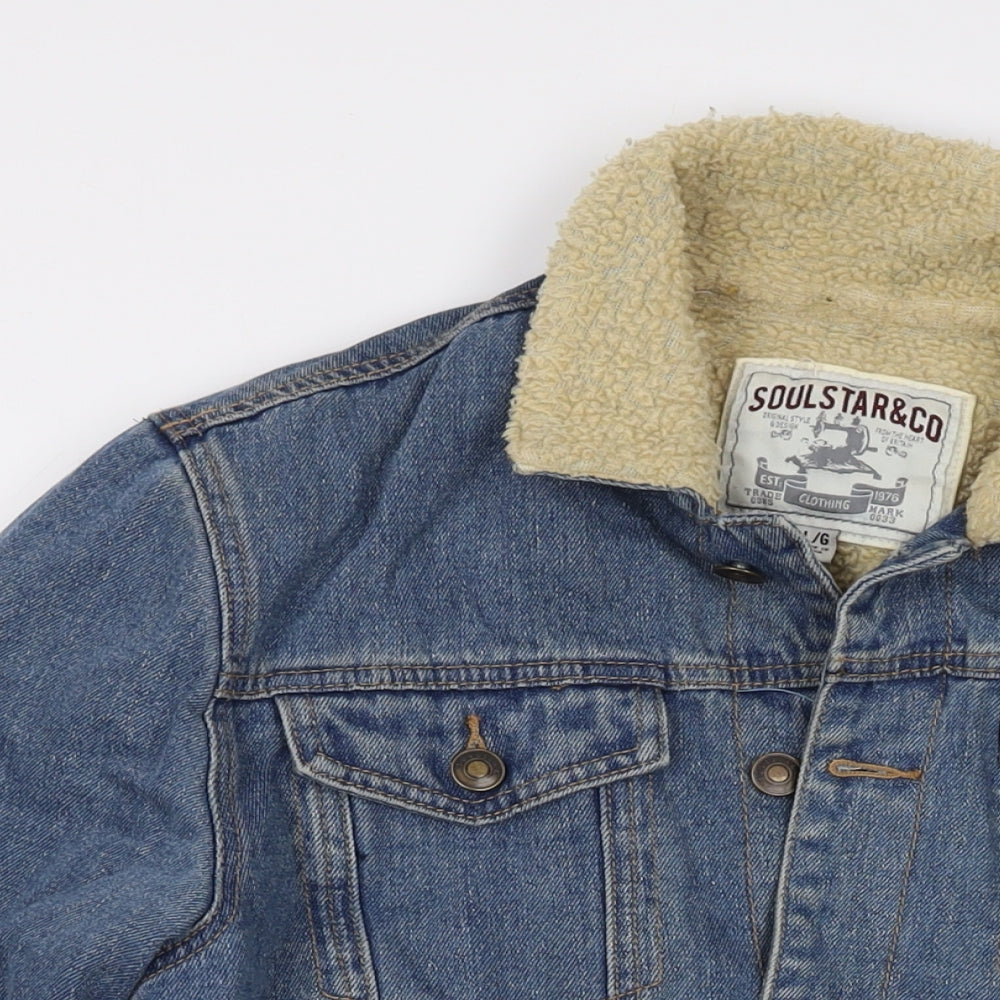 Mens UK Size L Soulstar & Co Blue Jacket