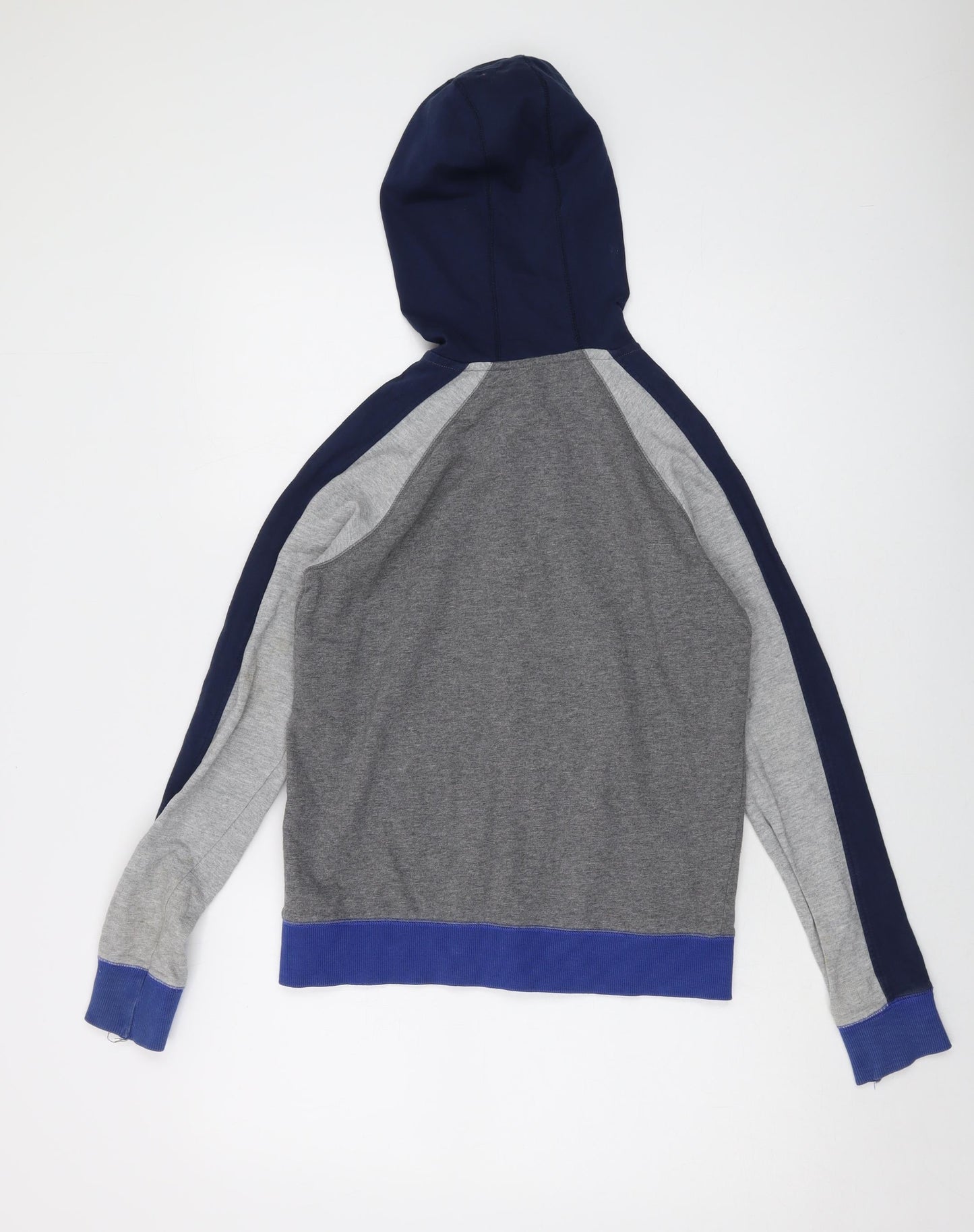 United Colors of Benetton Boys Grey Cotton Full Zip Hoodie Size 11-12 Years Zip