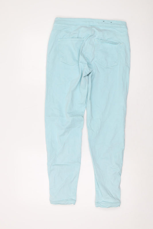 Betty Barclay Womens Blue Lyocell Trousers Size 12 L27 in Regular Button