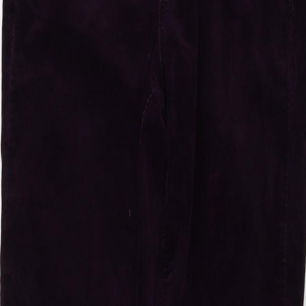 Old Navy Womens Purple Cotton Trousers Size 6 L30 in Regular Button