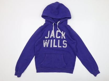 Womens UK Size 12 Jack Wills Purple Pullover Hoodie