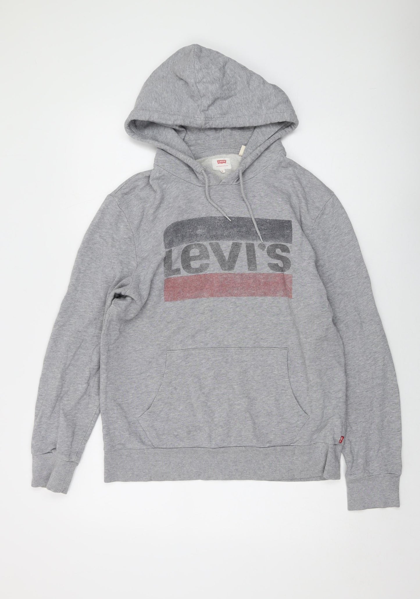 Mens UK Size M Levi's Grey Pullover Hoodie