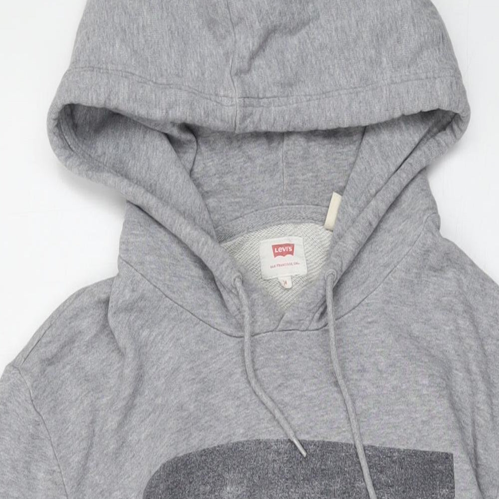 Mens UK Size M Levi's Grey Pullover Hoodie
