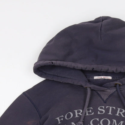 Jack Wills Boys Blue Cotton Pullover Hoodie Size 12 Years Pullover - Logo