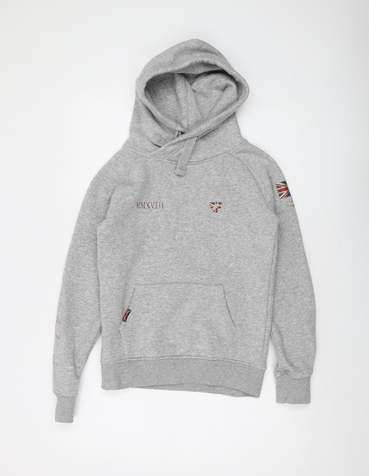 Aubrion Boys Grey Cotton Pullover Hoodie Size 13 Years Pullover