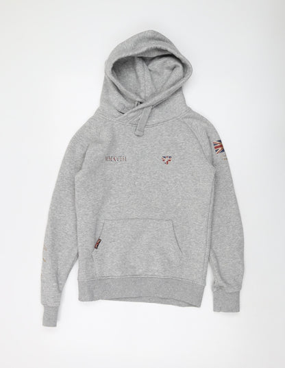 Aubrion Boys Grey Cotton Pullover Hoodie Size 13 Years Pullover