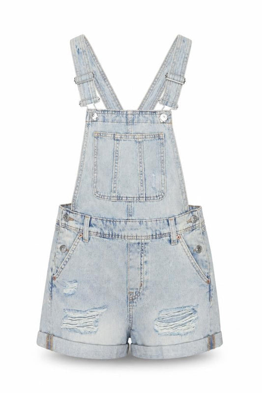 Womens UK Size 6 H&M One-Piece Blue Dungaree