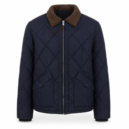 Next Mens Blue Quilted Jacket Size M Zip