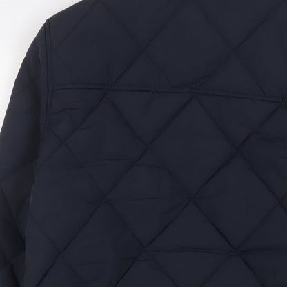 Mens UK Size M NEXT Blue Quilted Coat