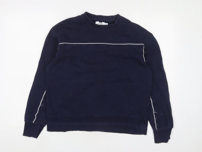 Topman Mens Blue Cotton Pullover Sweatshirt Size S