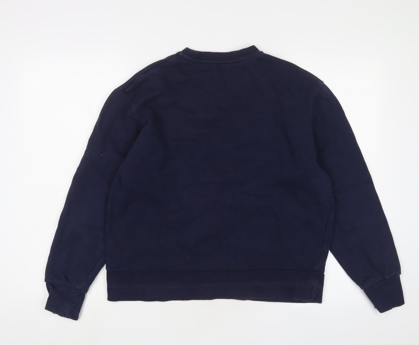 Topman Mens Blue Cotton Pullover Sweatshirt Size S