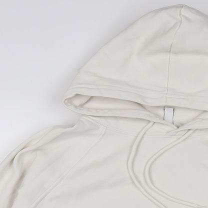 H&M Womens White Cotton Pullover Hoodie Size M Pullover