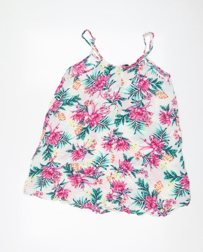 Womens UK Size M New Look Pink Basic Tank