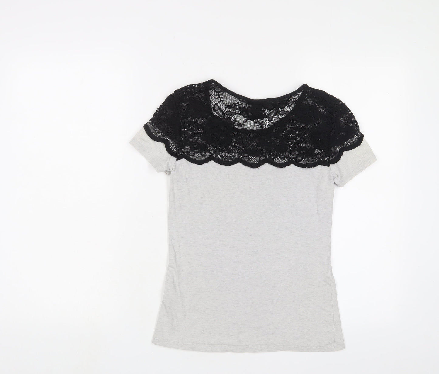 Womens UK Size S H&M Grey Basic T-Shirt