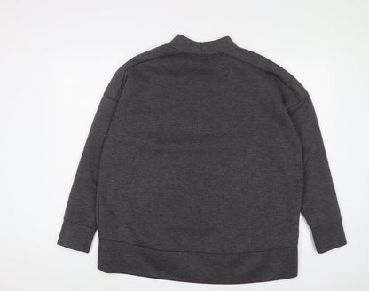 New Look Womens Grey Polyester Pullover Sweatshirt Size 12 Pullover