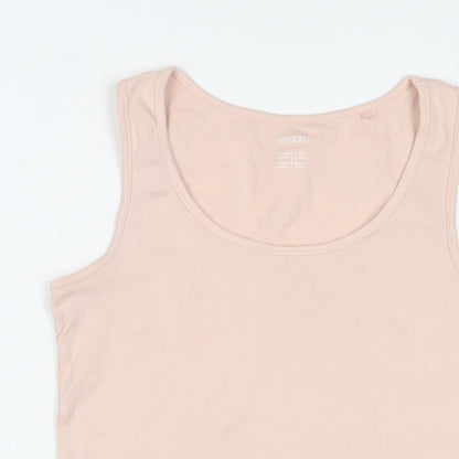 ESMARA Womens Pink Cotton Camisole Tank Size 14 Scoop Neck