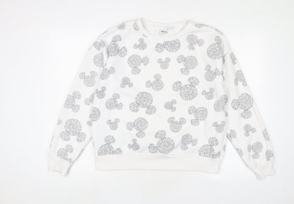 Womens UK Size S Disney White Pullover Sweatshirt