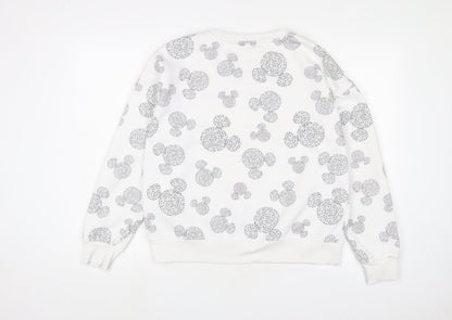 Womens UK Size S Disney White Pullover Sweatshirt