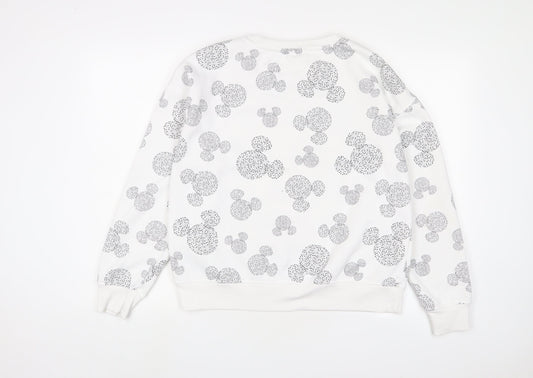 Womens UK Size S Disney White Pullover Sweatshirt