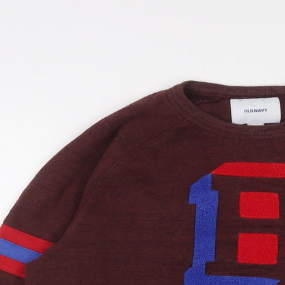 Mens UK Size S Old Navy Red Pullover Sweatshirt