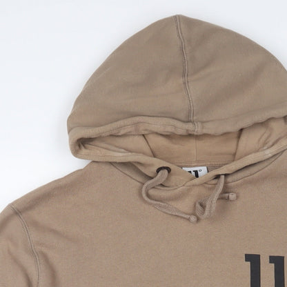 11 degrees Mens Brown Cotton Pullover Hoodie Size XS - Logo
