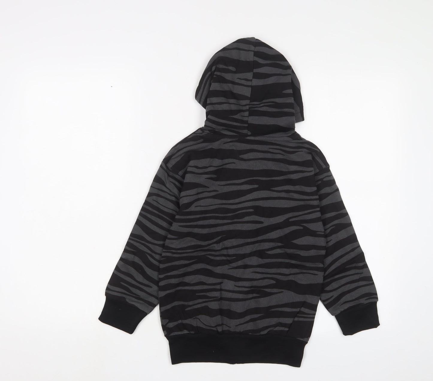 Bubble Boys Grey Animal Print Cotton Full Zip Hoodie Size 6 Years Zip