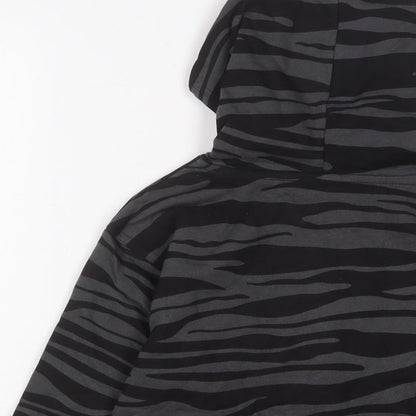 Bubble Boys Grey Animal Print Cotton Full Zip Hoodie Size 6 Years Zip