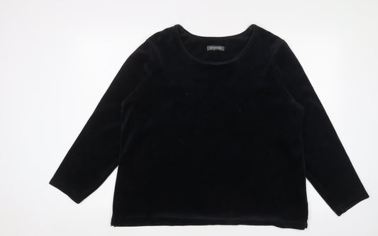 Hawkshead Womens Black Polyester Pullover Sweatshirt Size 20 Pullover