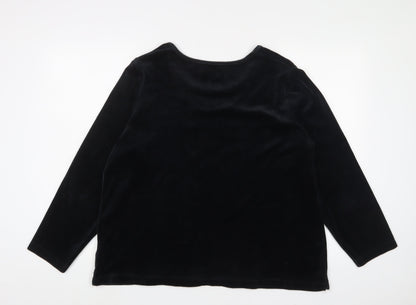 Hawkshead Womens Black Polyester Pullover Sweatshirt Size 20 Pullover