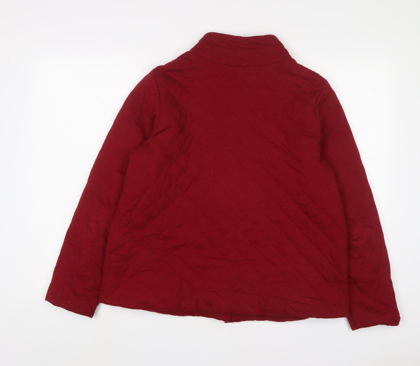 Womens UK Size 10 Lands' End Red Full Zip Sweatshirt