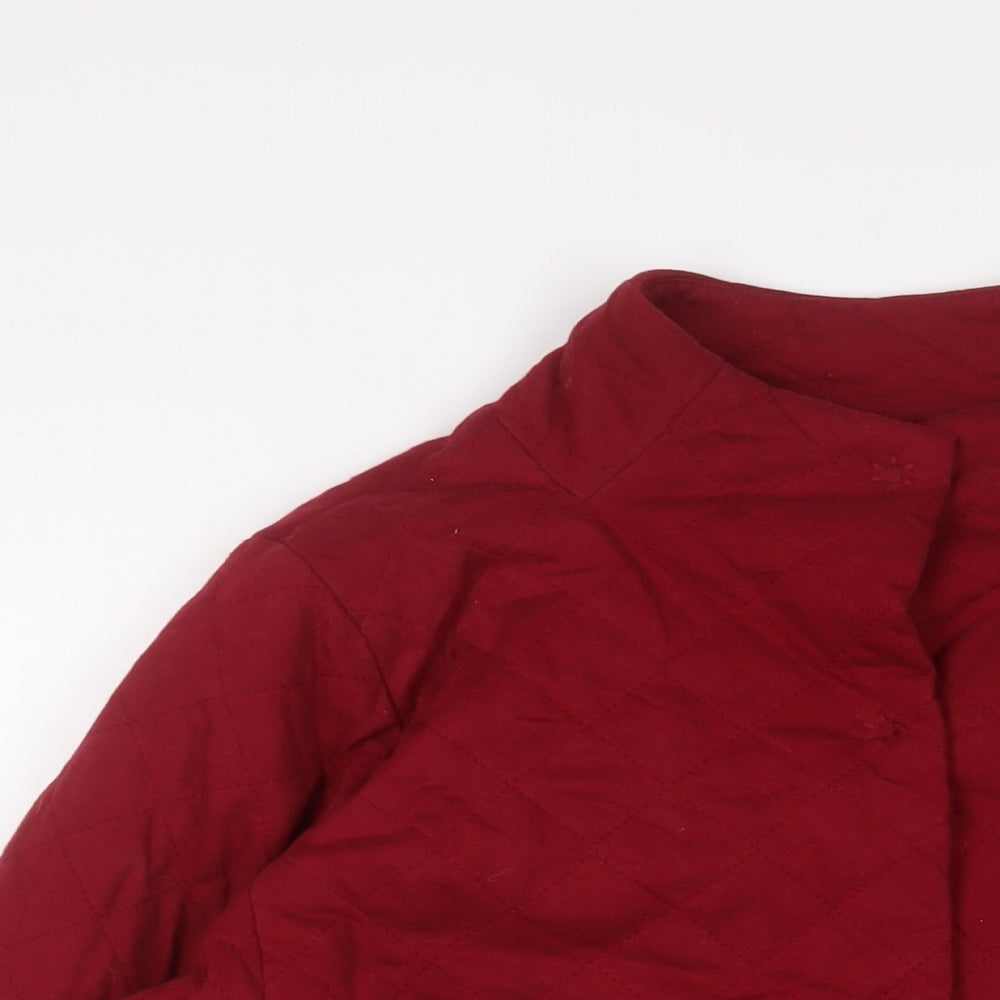 Womens UK Size 10 Lands' End Red Full Zip Sweatshirt
