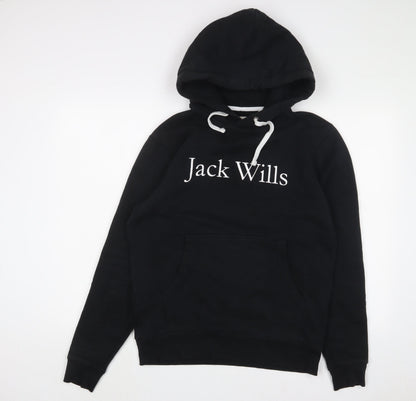 Mens UK Size S Jack Wills Black Pullover Hoodie