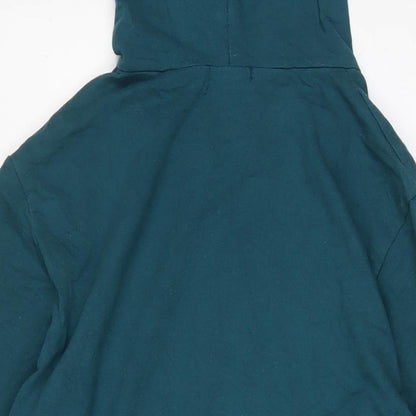 Civico Womens Blue Cotton Jumper Dress Size S Crew Neck Pullover