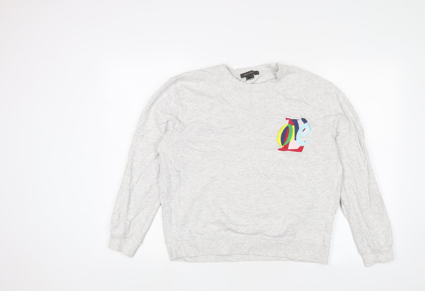 Womens UK Size M French Connection Grey Pullover Sweatshirt