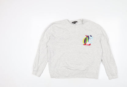 Womens UK Size M French Connection Grey Pullover Sweatshirt