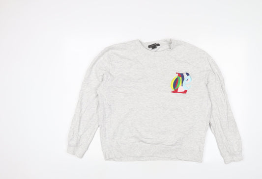 Womens UK Size M French Connection Grey Pullover Sweatshirt