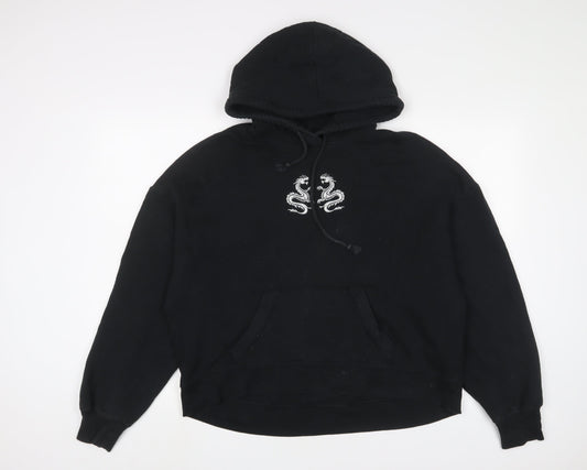 Mens UK Size M Hollister Black Pullover Hoodie
