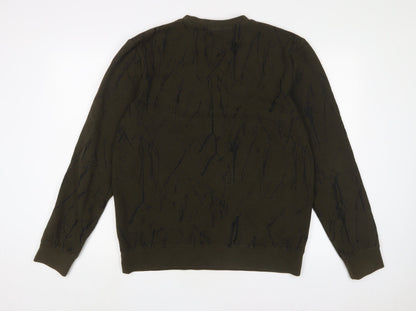 Mens UK Size M H&M Green Pullover Sweatshirt