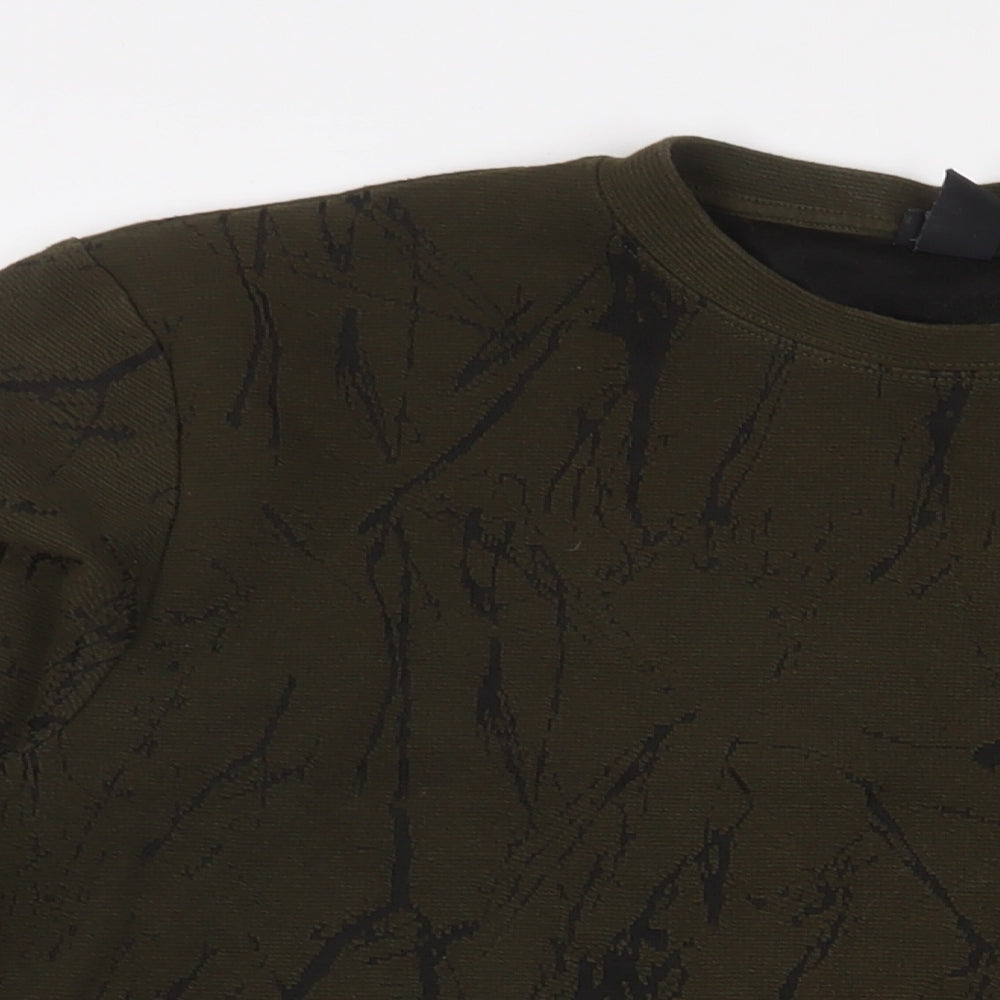 Mens UK Size M H&M Green Pullover Sweatshirt