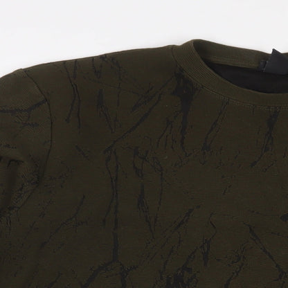 Mens UK Size M H&M Green Pullover Sweatshirt