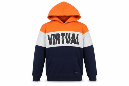 Threadbare Boys Multicoloured Striped Cotton Pullover Hoodie Size 11-12 Years Pullover - Virtual