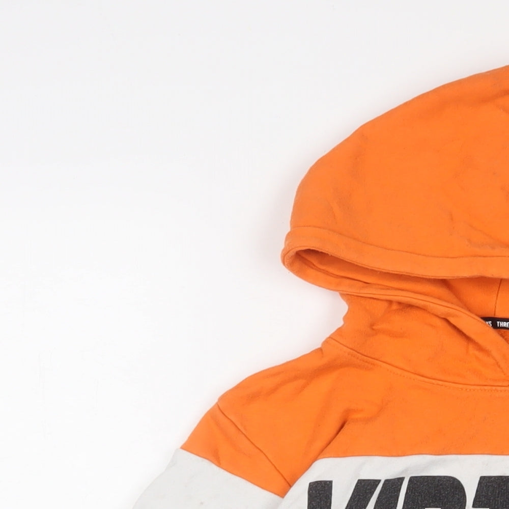 Threadbare Boys Multicoloured Striped Cotton Pullover Hoodie Size 11-12 Years Pullover - Virtual