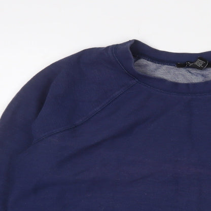 Womens UK Size L FOREVER 21 Blue Pullover Sweatshirt