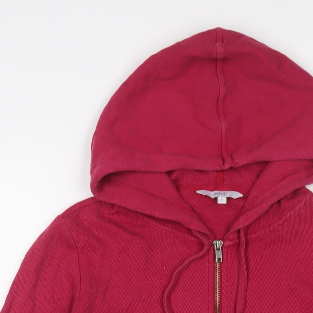 Womens UK Size 8 NEXT Pink Full Zip Hoodie